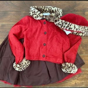 American Girl Bitty Baby Cherry 6 Doll Coat NWT